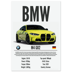 020 BMW M4 G82 Poster - Precision Collection