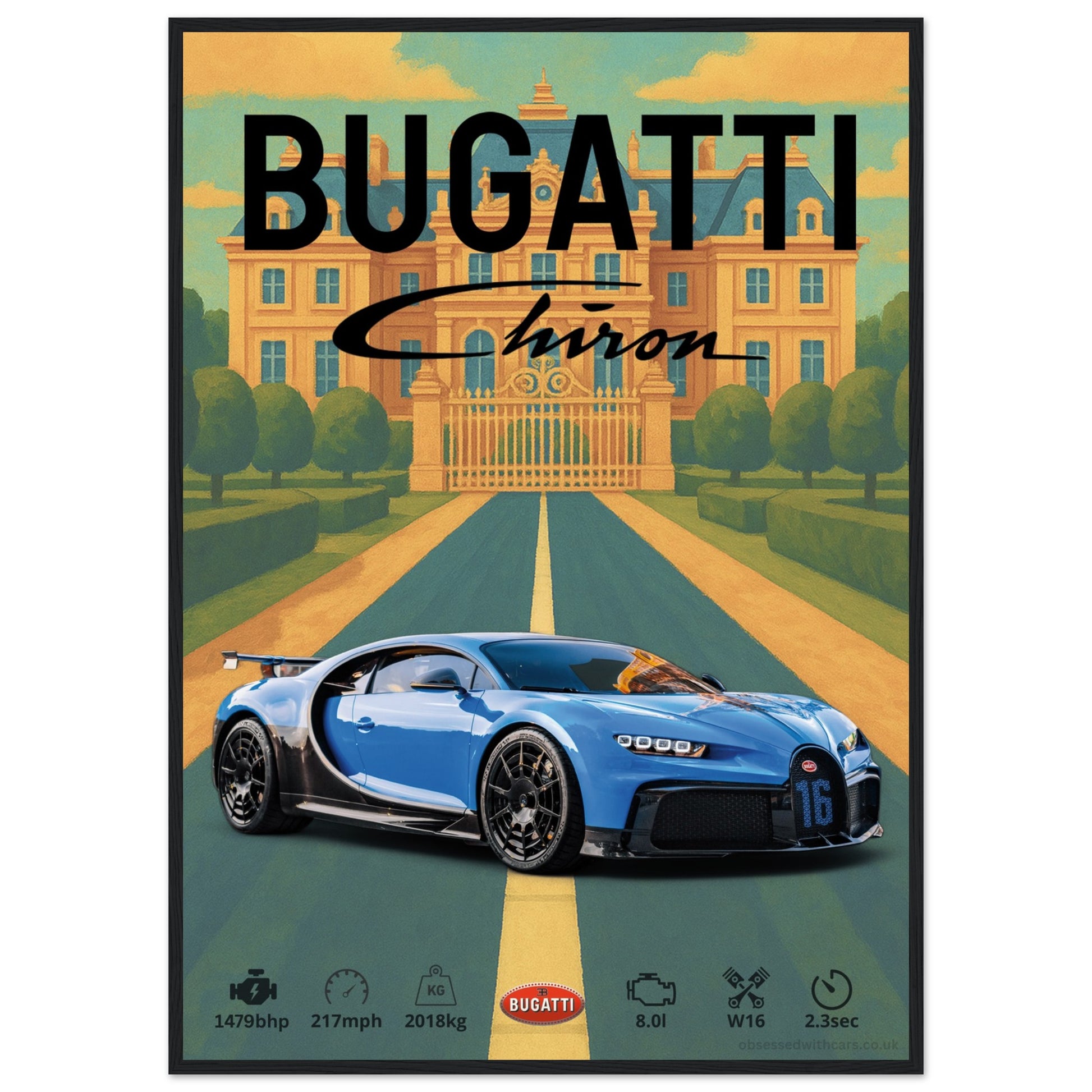 Bugatti Chiron Pur Sport Poster - Abstract Collection
