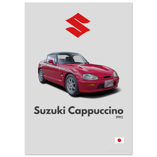 Suzuki Cappuccino Poster - Minimalist Collection