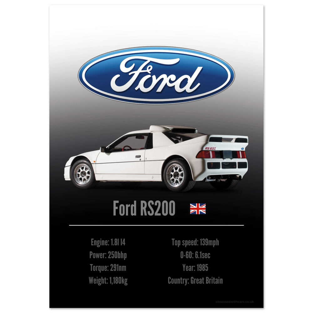 030 Ford RS200 Poster - Accent Collection