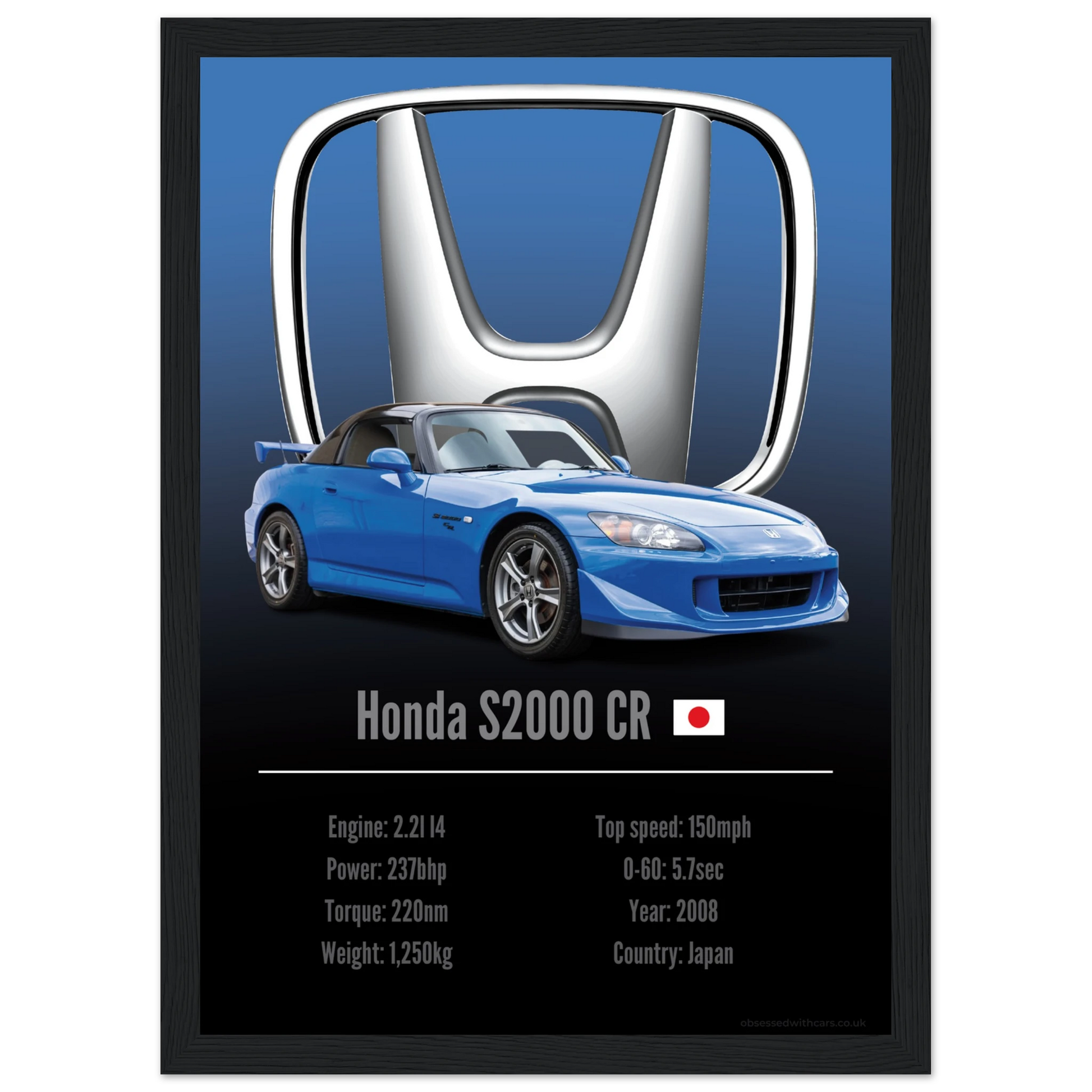 Honda S2000 CR Poster - Accent Collection