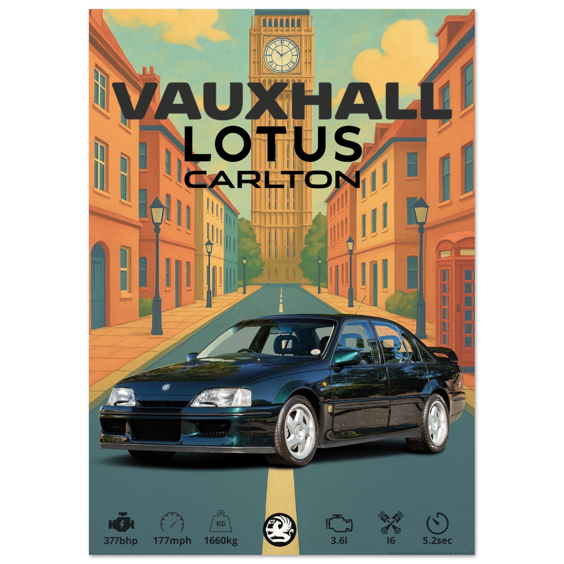 Vauxhall Lotus Carlton Poster - Abstract Collection