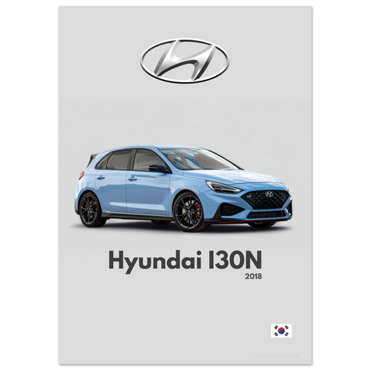 Hyundai I30N Poster - Minimalist Collection