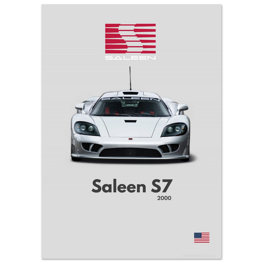 Saleen S7 Poster - Minimalist Collection