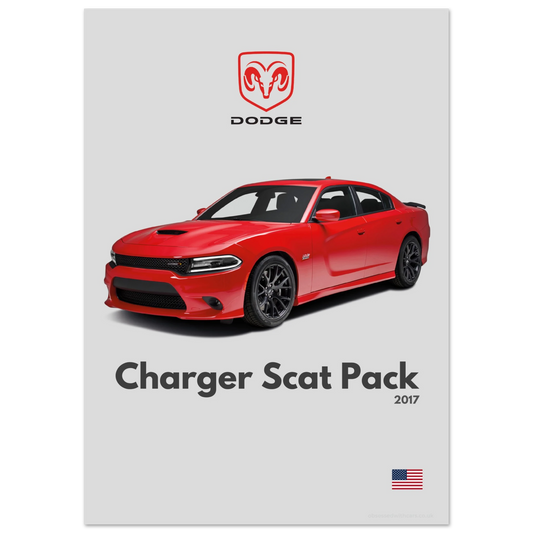 Dodge Charger Scat Pack Poster - Minimalist Collection