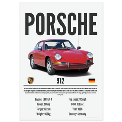 368 Porsche 912 Poster - Precision Collection