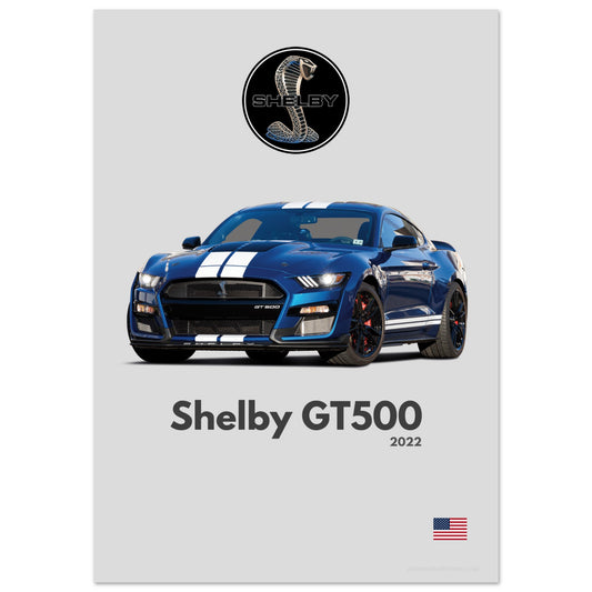 Shelby GT500 Poster - Minimalist Collection