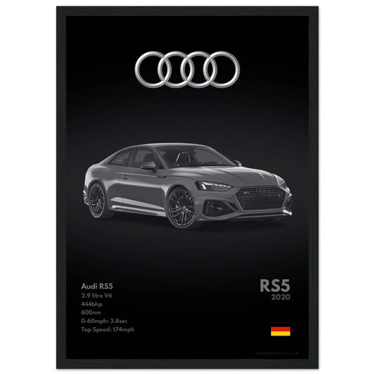 Audi RS5 Poster - Monochrome Collection