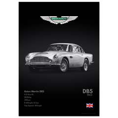 370 Aston Martin DB5 Poster - Monochrome Collection