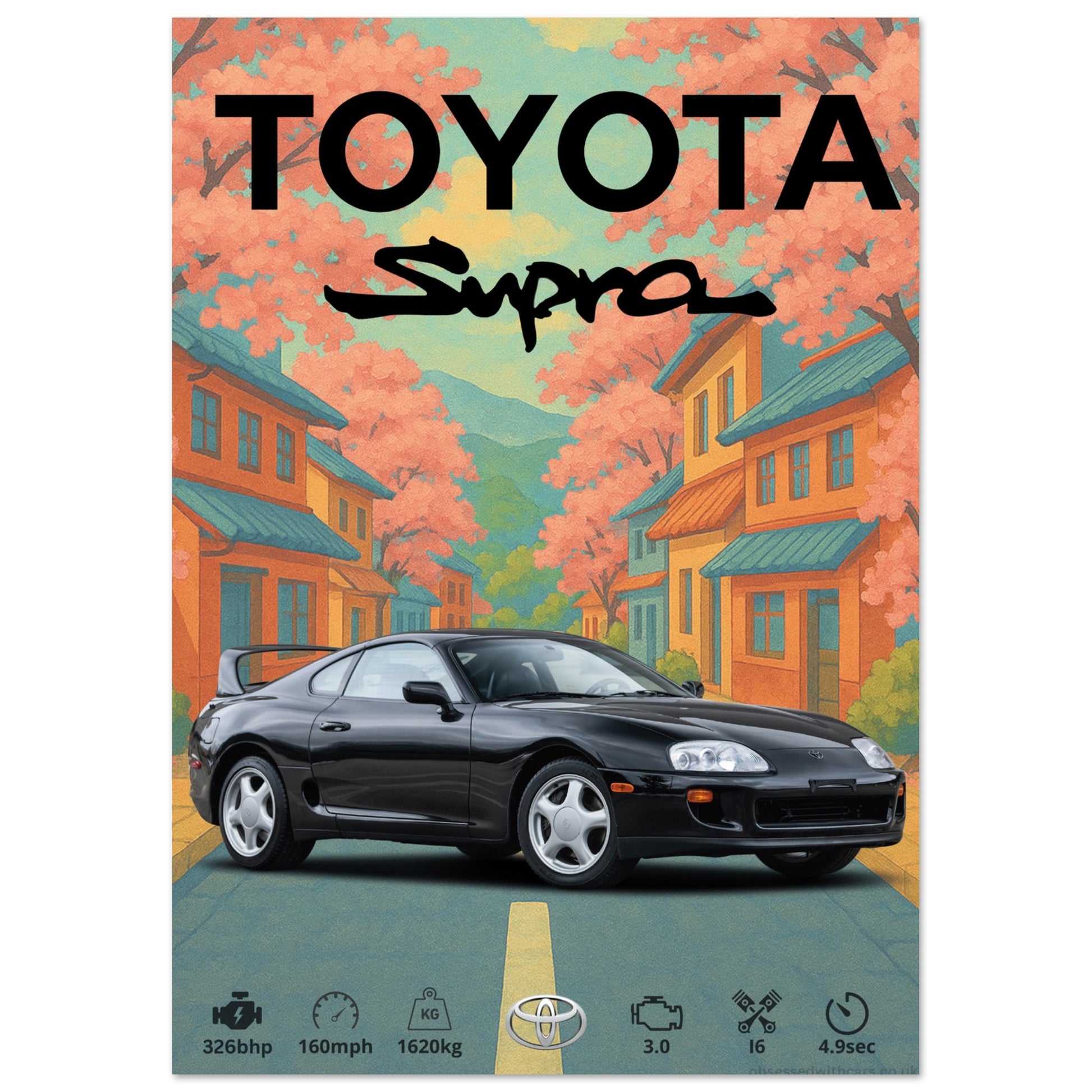Toyota Supra Poster - Abstract Collection