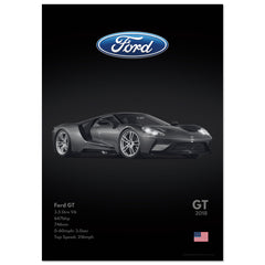 192 Ford GT Poster - Monochrome Collection