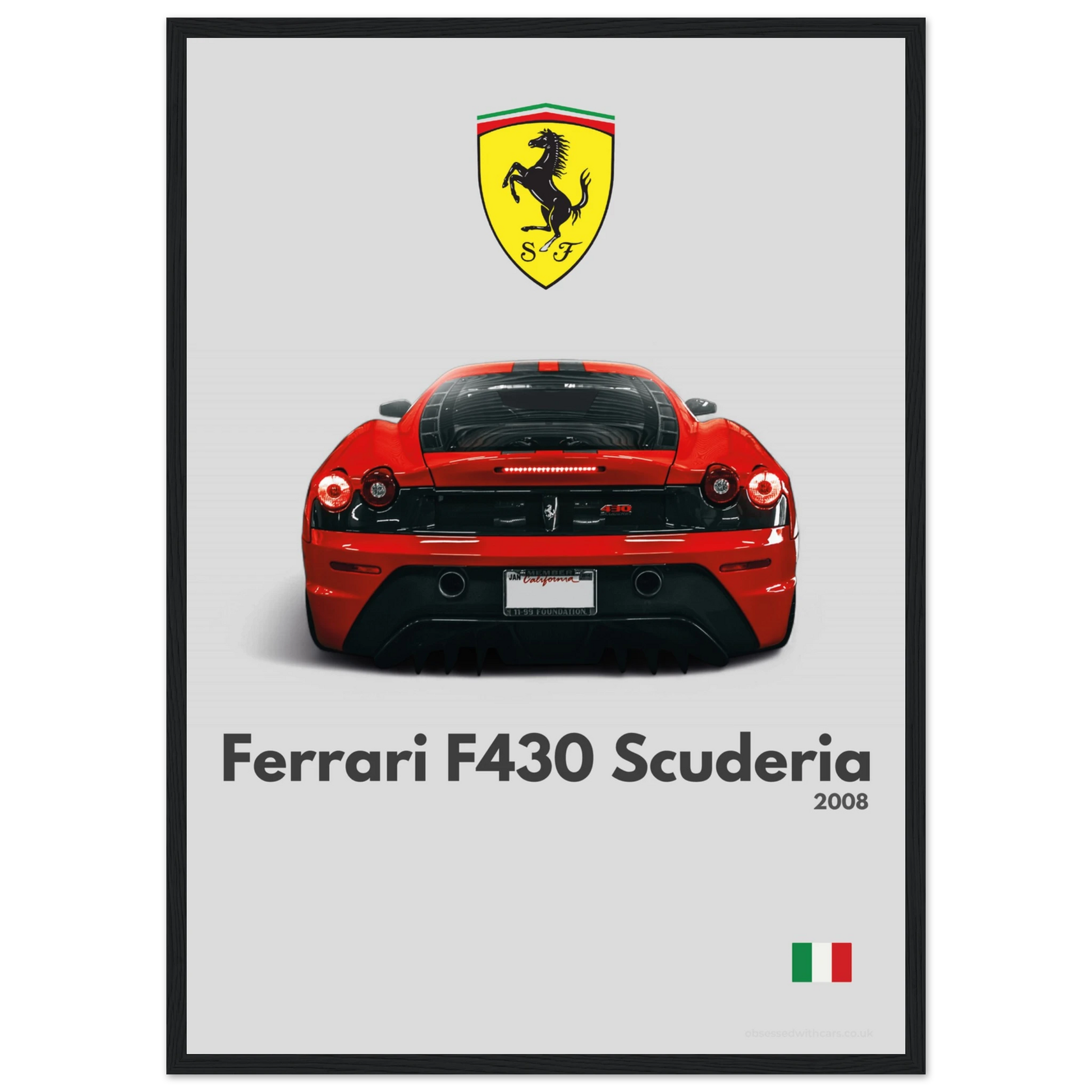 Ferrari F430 Scuderia Poster - Minimalist Collection