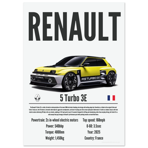 361 Renault 5 Turbo 3E Poster - Precision Collection
