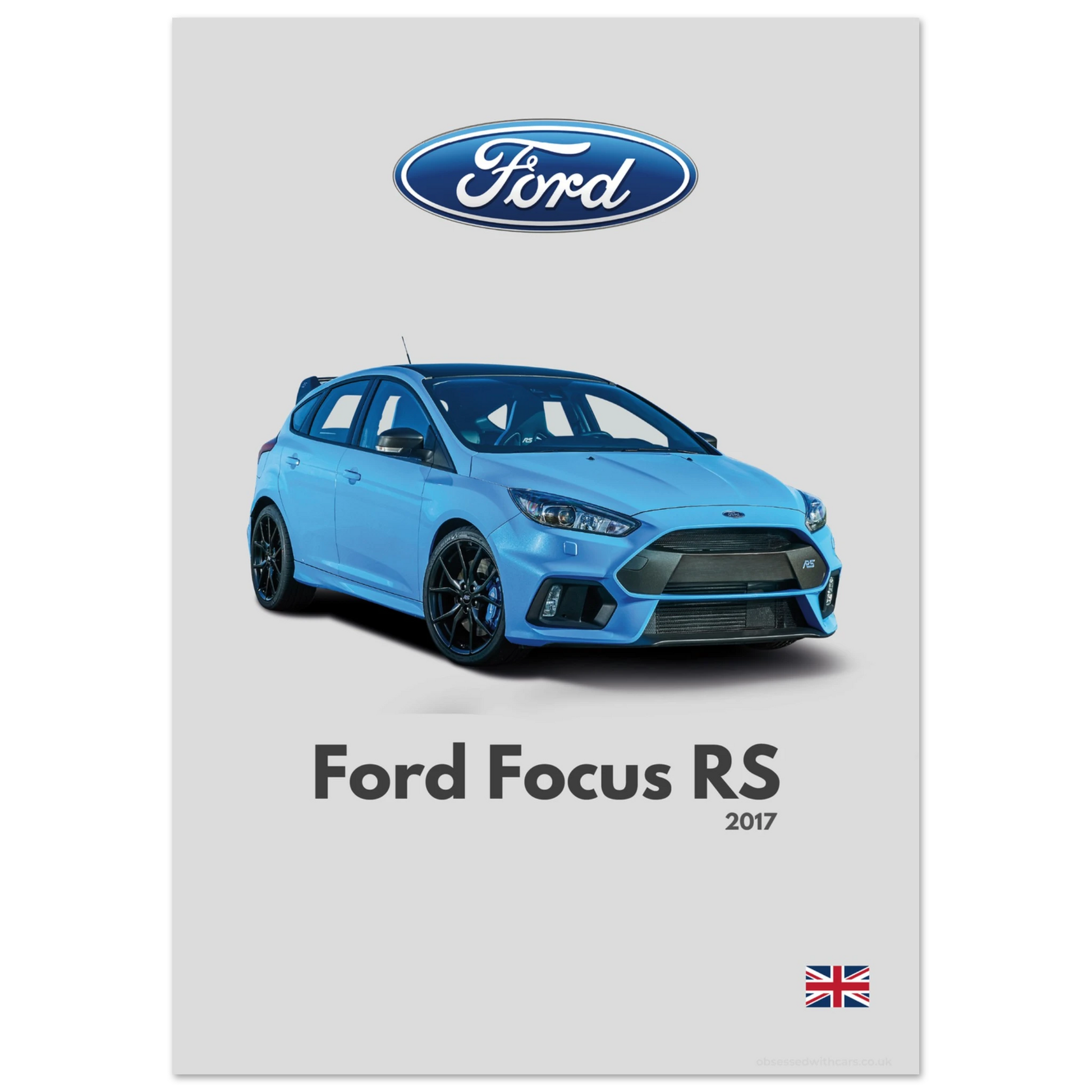 Ford Focus RS Poster - Minimalist Collection
