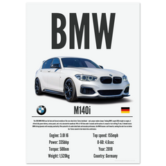 036 BMW M140i Poster - Precision Collection