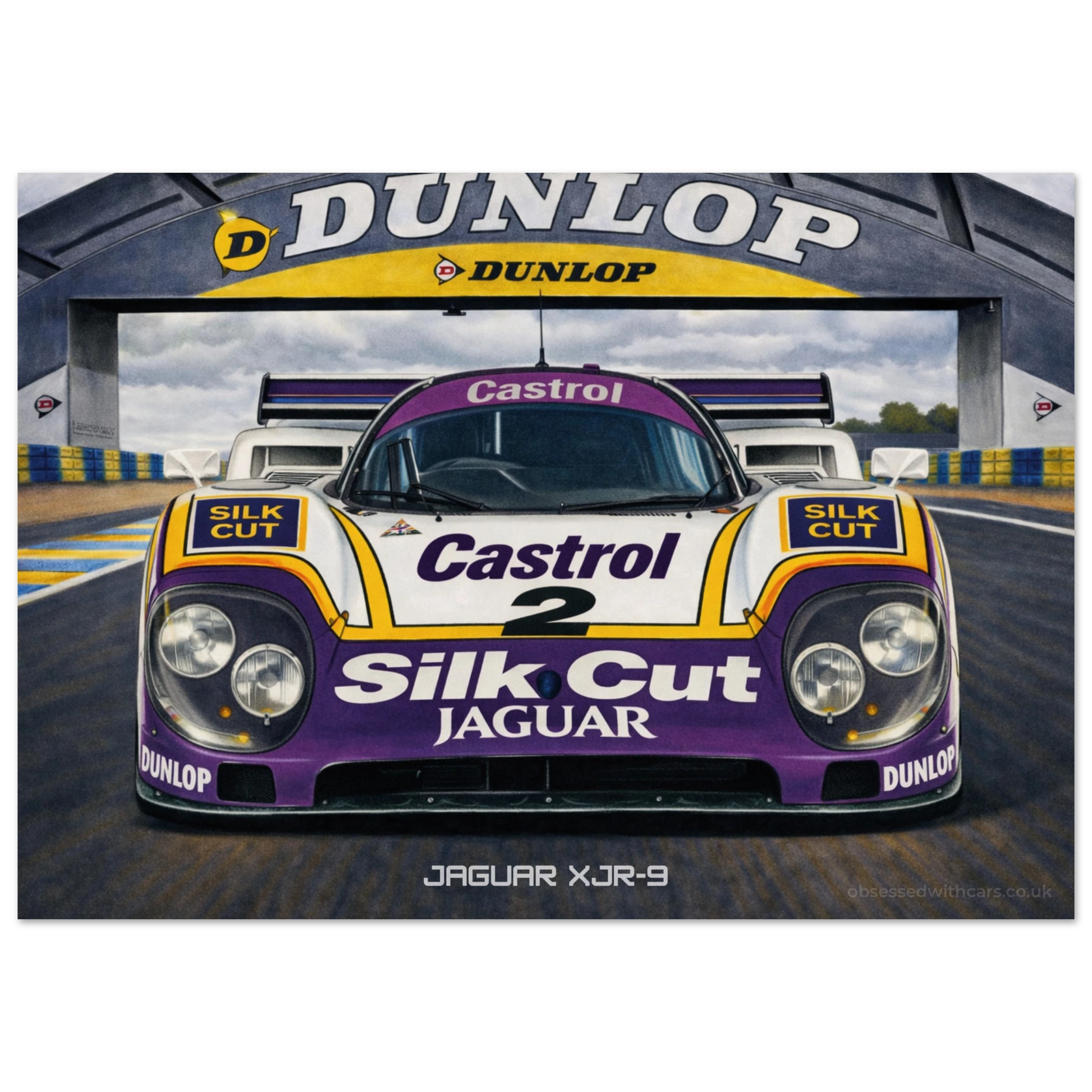 Silk Cut Jaguar XJR-9 Poster - Le Mans Legends Collection