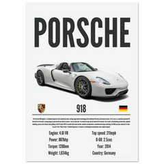 211 Porsche 918 Poster - Precision Collection