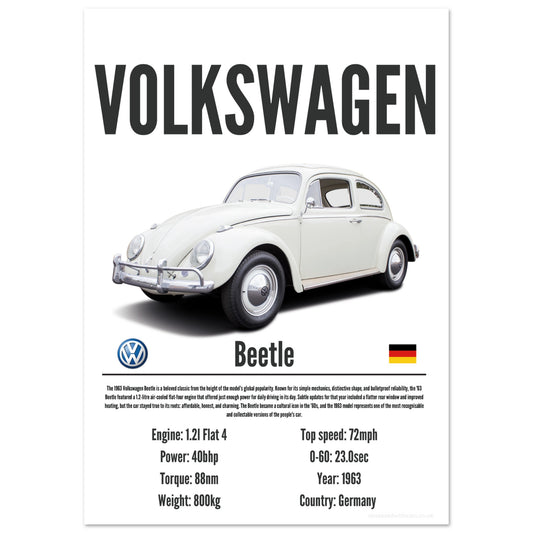 Volkswagen Beetle Poster - Precision Collection