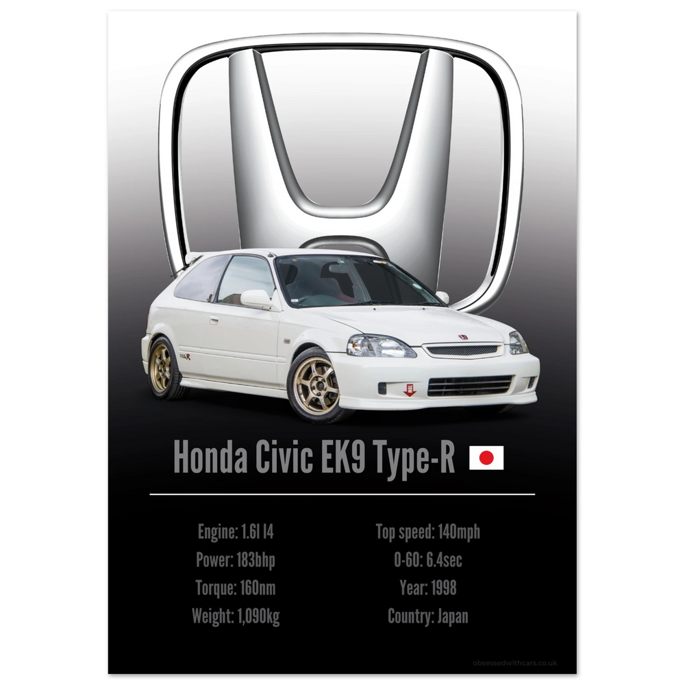 141 Honda Civic EK9 Type R Poster - Accent Collection