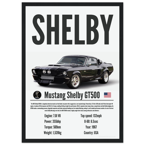 080 Shelby GT500 Poster - Precision Collection