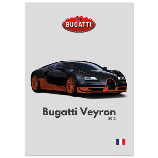 Bugatti Veyron Super Sport Poster - Minimalist Collection