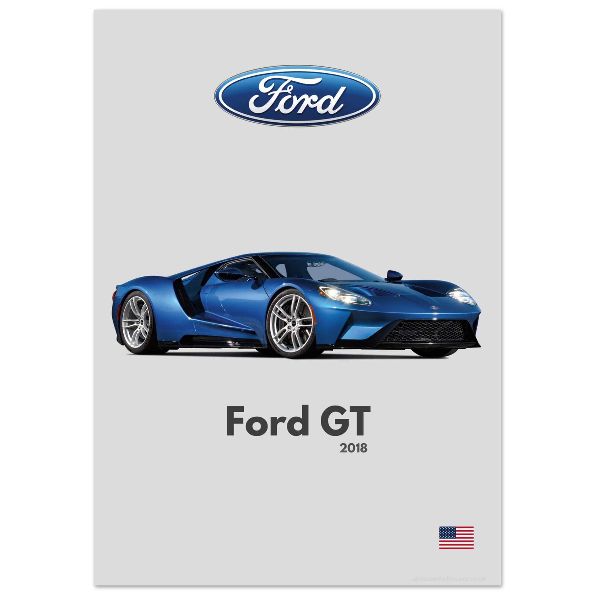 Ford GT Poster - Minimalist Collection