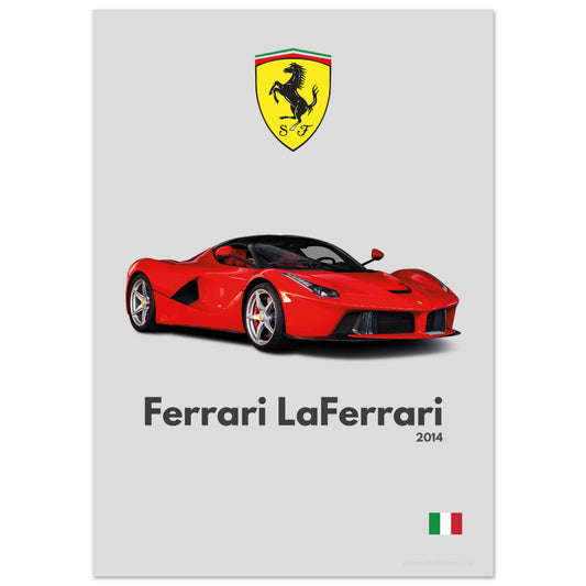 Ferrari LaFerrari Poster - Minimalist Collection