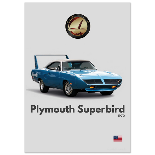 Plymouth Superbird Poster - Minimalist Collection