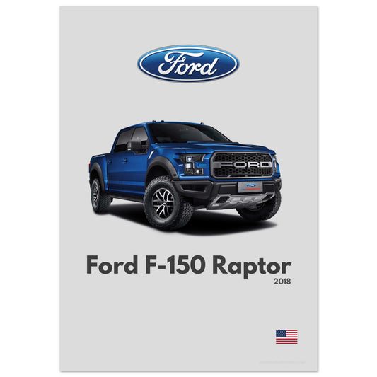 Ford F-150 Raptor Poster - Minimalist Collection