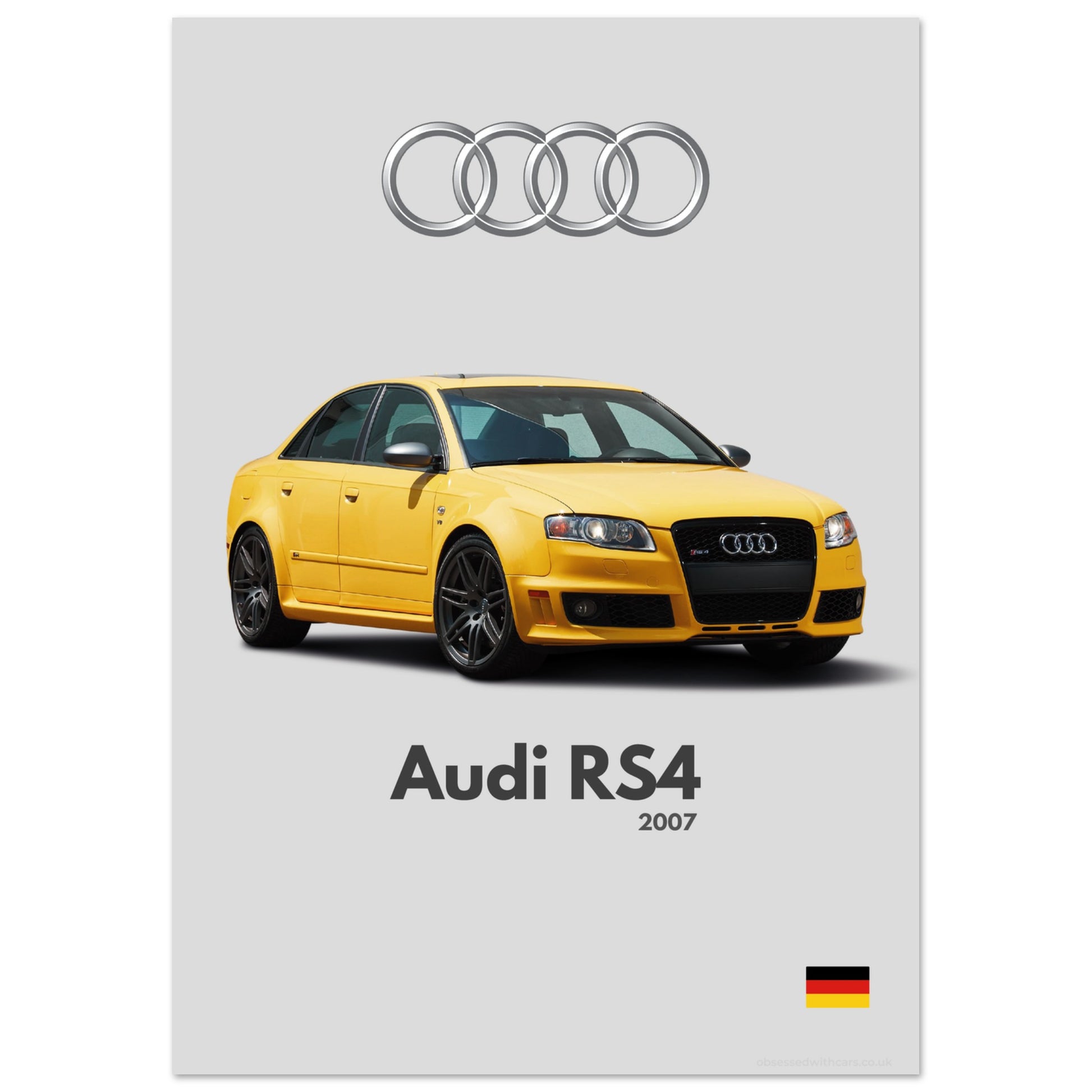 Audi RS4 B7 Poster - Minimalist Collection