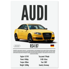 369 Audi RS4 B7 Poster - Precision Collection