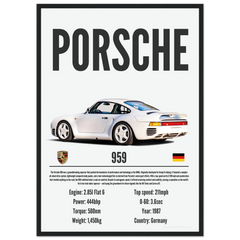 472 Porsche 959 Poster - Precision Collection
