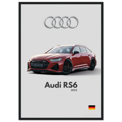 051 Audi RS6 Poster - Minimalist Collection
