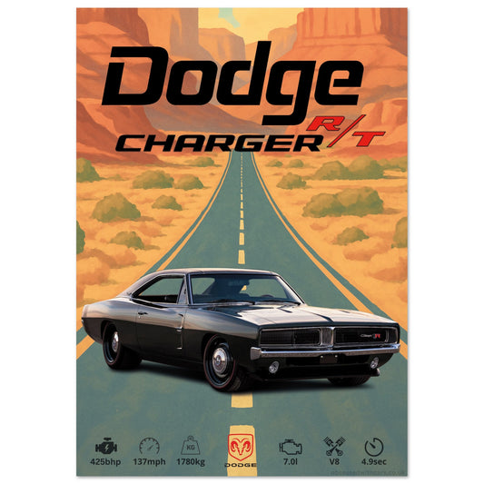 Dodge Charger Poster - Abstract Collection