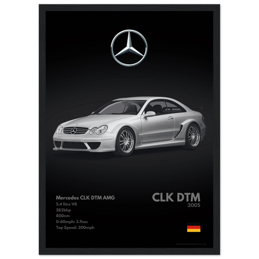 Mercedes CLK DTM AMG Poster - Monochrome Collection