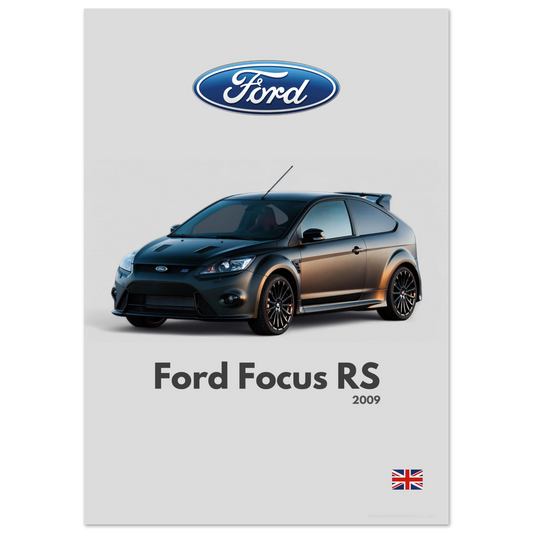 Ford Focus RS Poster - Minimalist Collection