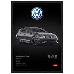 161 Volkswagen Golf R Poster - Monochrome Collection