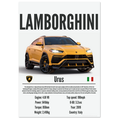 201 Lamborghini Urus Poster - Precision Collection