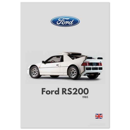 Ford RS200 Poster - Minimalist Collection