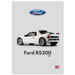 030 Ford RS200 Poster - Minimalist Collection