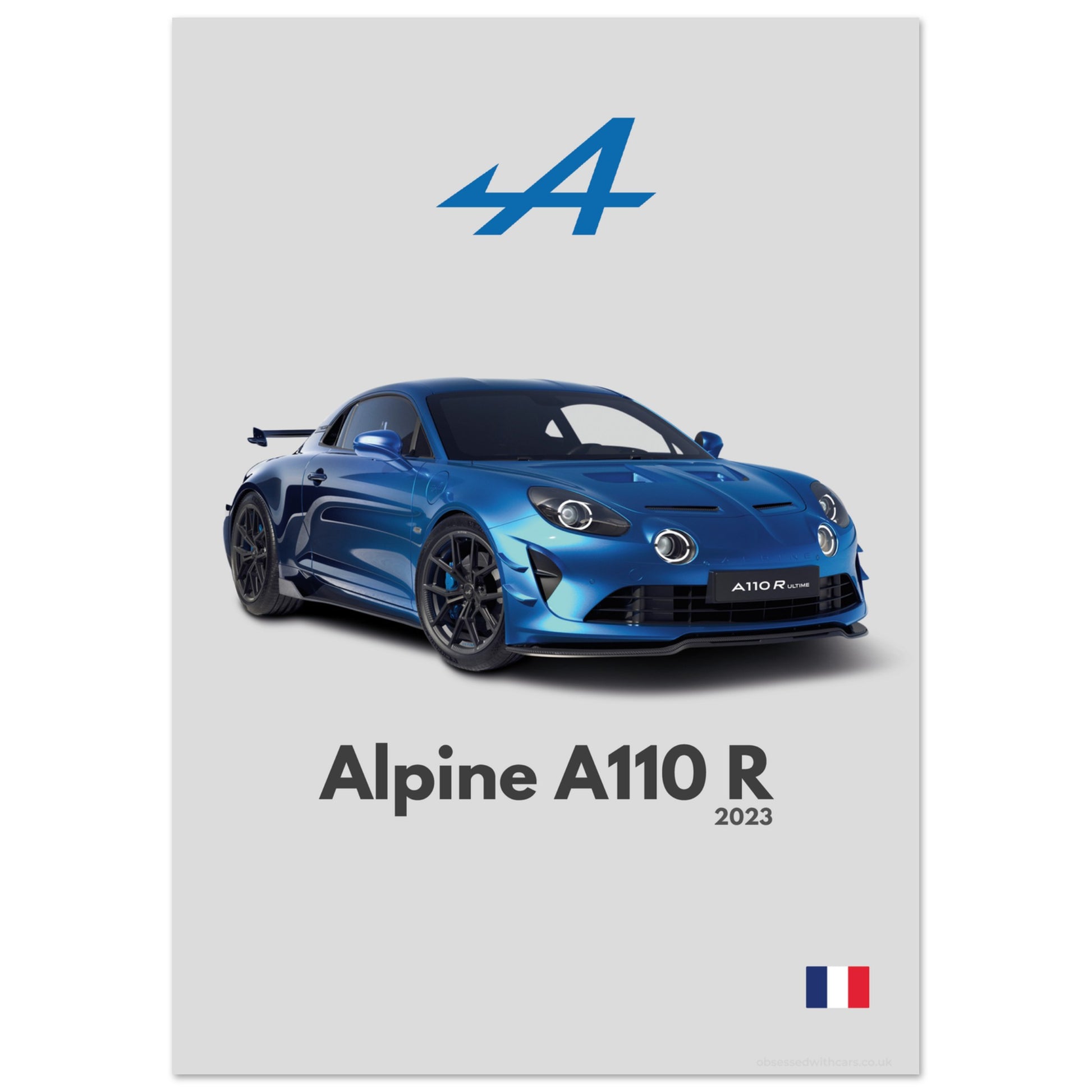 Alpine A110 R Poster - Minimalist Collection