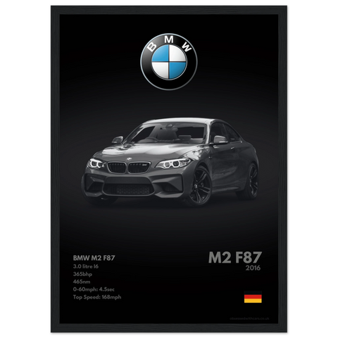 381 BMW M2 F87 Poster - Monochrome Collection
