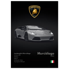 401 Lamborghini Murcielago Poster - Monochrome Collection