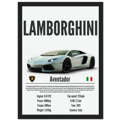 440 Lamborghini Aventador Poster - Precision Collection