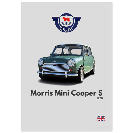 Morris Mini Cooper S Poster - Minimalist Collection