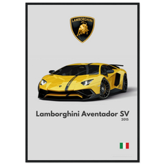 050 Lamborghini Aventador SV Poster - Minimalist Collection