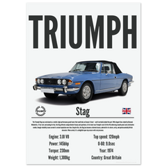087 Triumph Stag Poster - Precision Collection