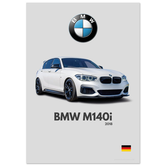 BMW M140i Poster - Minimalist Collection