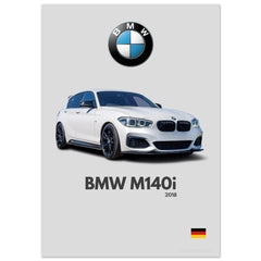 036 BMW M140i Poster - Minimalist Collection