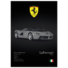 326 Ferrari LaFerrari Poster - Monochrome Collection